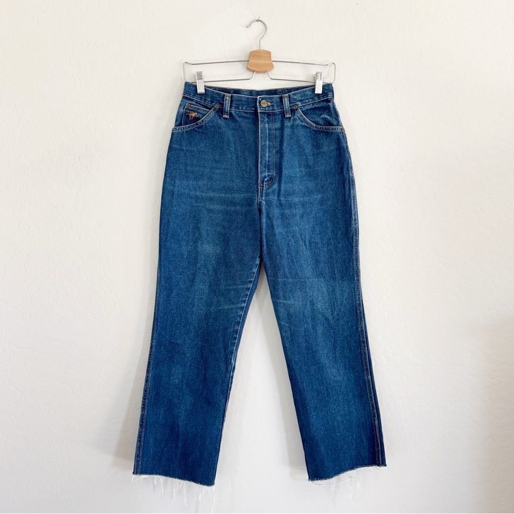 Wrangler Vintage 70’s Retro Cowgirl Talon Reworked Raw Hem Jeans Made in USA